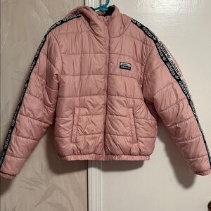 Adidas Kids Light Pink Puffer Coat